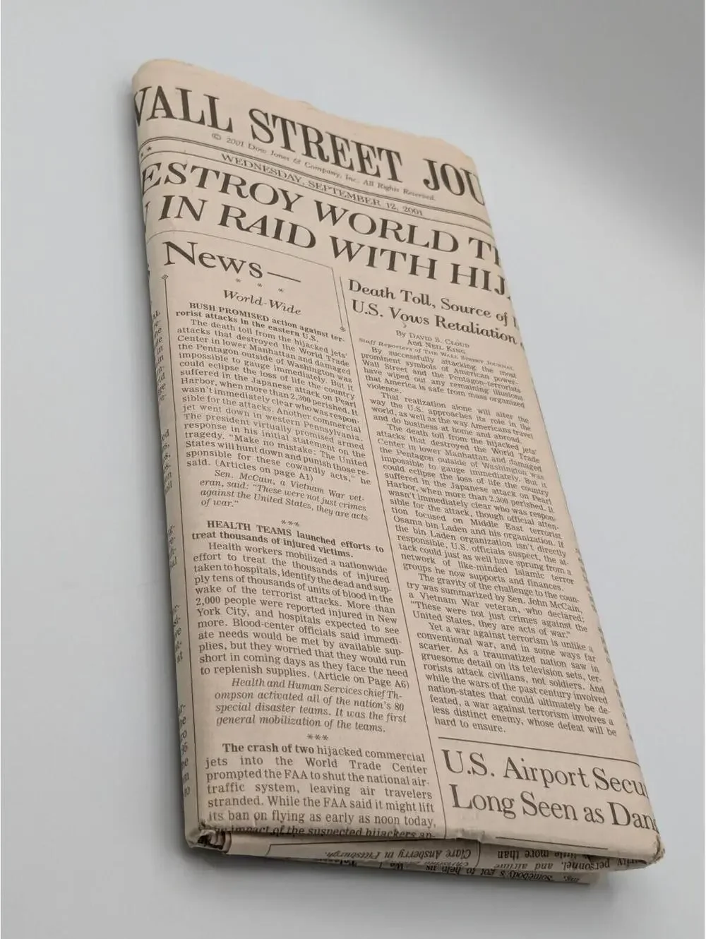 Wall Street Journal Sep 12, 2001, 